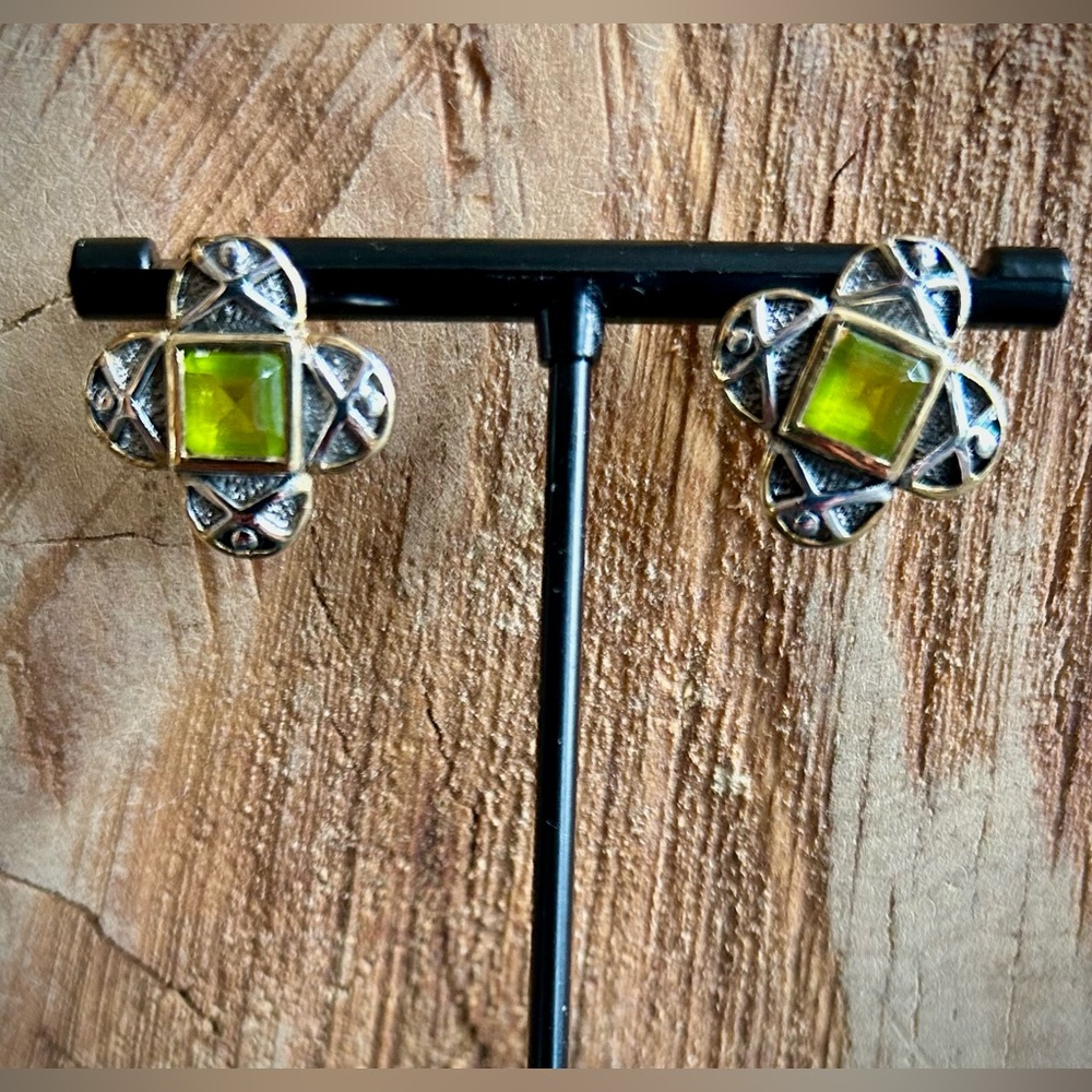 VTG Peridot Sterling Silver Earrings